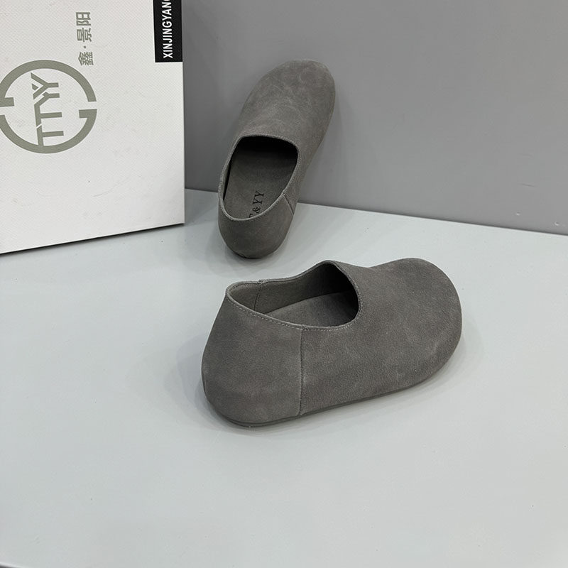 全包勃肯鞋女2025秋季新款牛反绒一脚蹬平底舒适百搭单鞋女5582,淘宝优惠券,粉丝福利购,淘宝优惠卷