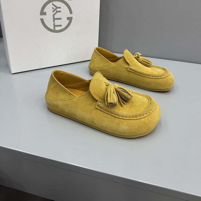 磨砂皮流苏乐福鞋女26新款一脚蹬平底休闲鞋百搭轻便真皮单鞋Ｆ10,淘宝优惠券,粉丝福利购,淘宝优惠卷