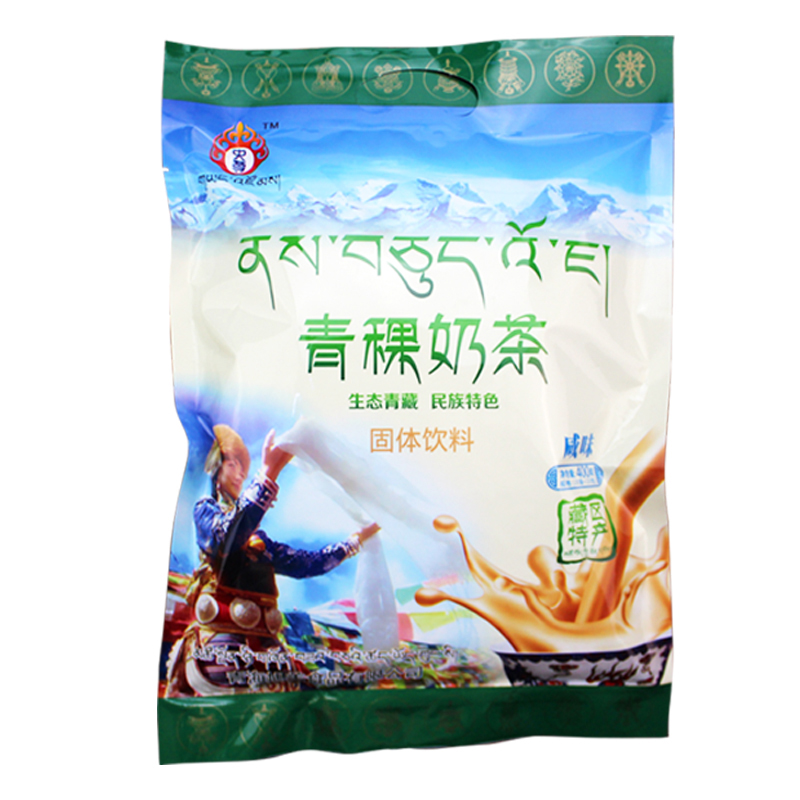 青海特产 央尊青稞酥油奶茶400g 甜茶粉速溶早餐袋装冲饮食 - 图1