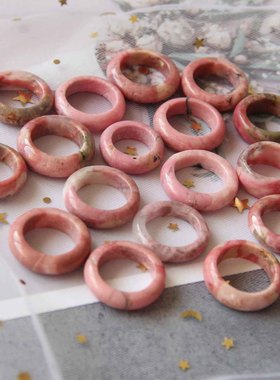 天然蔷薇石指环女古风三生三世