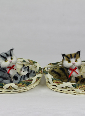 仿真猫猫咪动物工艺品仿生会叫