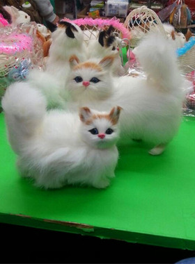 小号猫咪摆件可爱风仿真动物