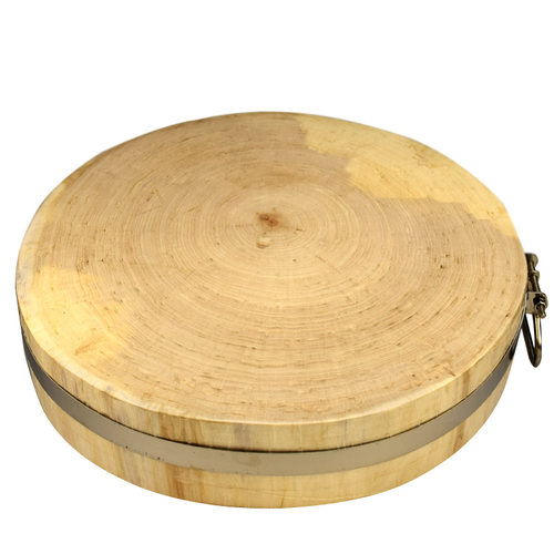 俄罗斯进口菜板红毛柳椴木菜墩整木圆形家用砧板加厚剁肉刀板肉墩 - 图3