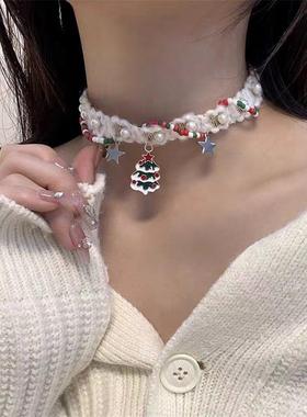 Puppy项圈冬季圣诞系列项链cosplay道具铃铛choker叠链脖圈颈饰女