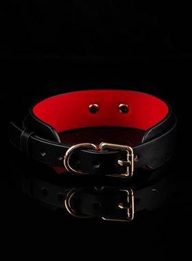 真皮项圈choker颈带小狗颈圈项链女m锁骨链情侣k9脖圈 可刻字定制