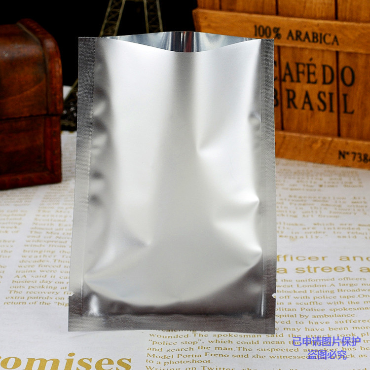 黑白色哑光膜镀铝袋哑铝箔真空袋零件粉末药品食品包装塑料胶袋子-图1