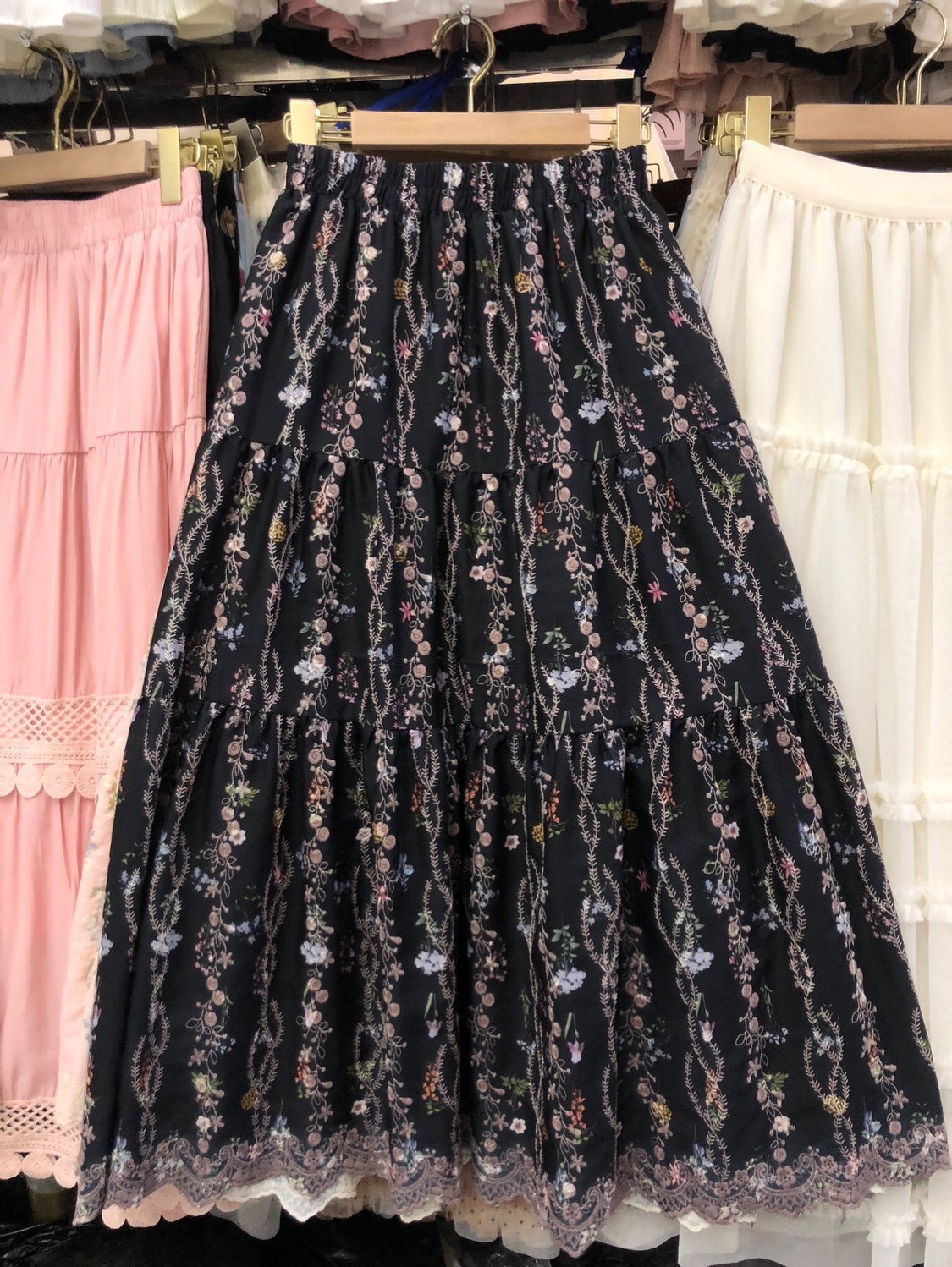 蕾丝花边蛋糕裙刺绣碎花A字半身裙春季甜美小个子裙子森女系长裙,淘宝优惠券,粉丝福利购,淘宝优惠卷