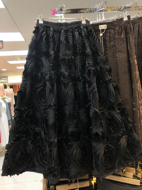 French plagiarism heavy industry three-dimensional flower umbrella skirt with big swing