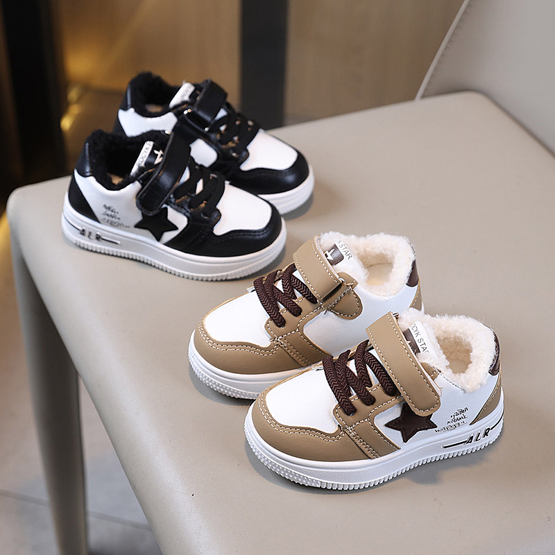 冬季儿童棉鞋保暖运动鞋男童女小童防水皮面加绒加厚板鞋宝宝鞋子,淘宝优惠券,粉丝福利购,淘宝优惠卷