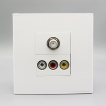 Type 86 British F Head TV plus AV Red Yellow White 3 Three holes Lotus Audio-video Free welding Multimedia socket Panel