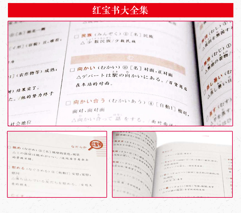 日语红蓝宝书n1-n5日语红宝书蓝宝书N1-N5文字词汇文法详解练习日语能力考试日语单词语法书日语n1n2n3n4n5日语书籍入门教材真题-图1