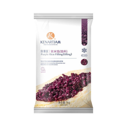 仟菓匠紫米馅料1kg紫米面包蛋糕麻薯包子馒头馅夹心奶茶烘焙商用 - 图3