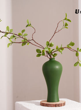 新中式马醉木绿植陶瓷花瓶套装