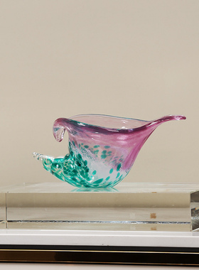 彩色海螺琉璃摆件现代简约办公室