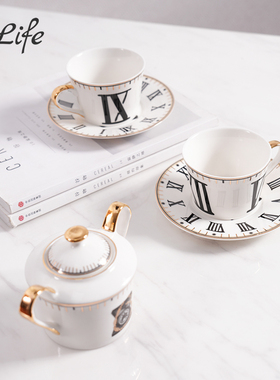 清仓骨瓷咖啡杯碟陶瓷套装礼盒装