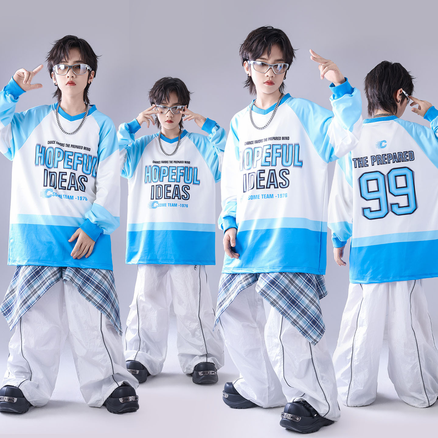 街舞儿童潮服hiphop童装少儿服装男童套装小学生运动会开幕式服装 - 图0