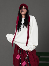 Pearly round collar acrossed with velvet veneer double board anti-splash water warm inner lap to wear fashion ski sweatshirt blouse