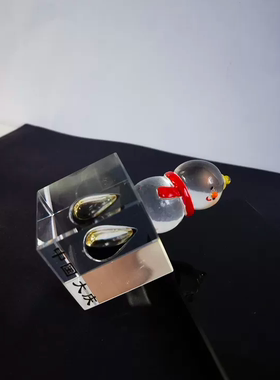 雪人工艺品大庆一滴油纪念品，新款创意油田文创礼品支持订制