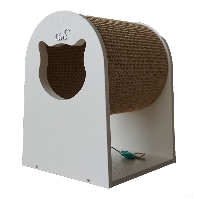 CatS猫家具剑麻猫钻筒 猫抓柱猫抓板 木制猫屋猫咪玩具 包邮 - 图3