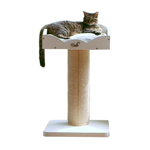 CatS猫家具猫咪床边床窗边床 木制猫床 粗剑麻猫抓柱 H1B包邮 - 图3