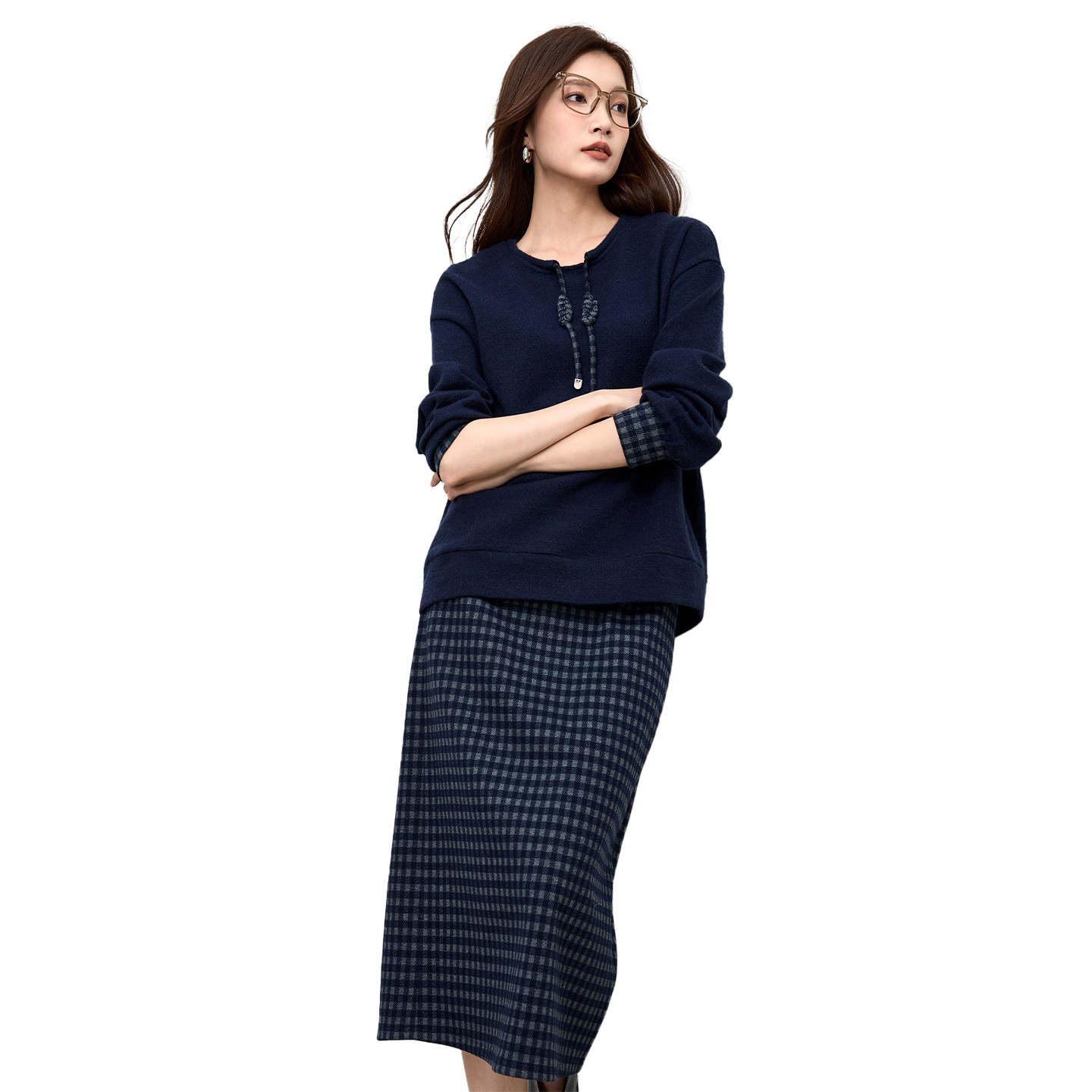 【商场同款】Smen诗萌卫衣半身裙套装2025冬季新款时尚套装女,淘宝优惠券,粉丝福利购,淘宝优惠卷