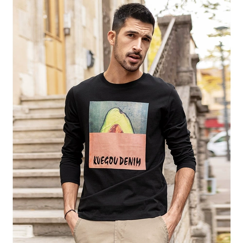 Хлопковый лонгслив, демисезонное трендовое базовое приятное телу термобелье, с вышивкой