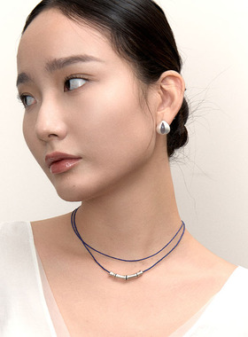 【周震南董洁同款】自然论超细项链青金石足银竹节吊坠