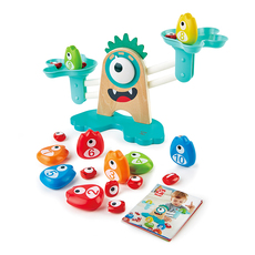 Дженга hape儿童天平秤数学大眼怪玩具益智思维逻辑训练数字启蒙早教平衡