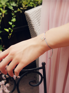 仲夏至桔梗花925银清新气质手绳