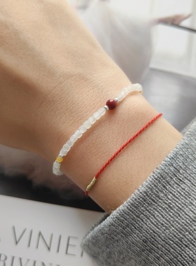 天然白月光细手链女小众设计ins