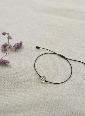 文艺风情侣手绳饰品水晶石