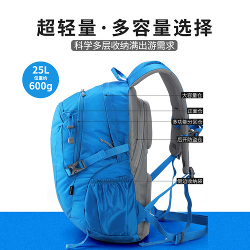 onepolar极地双肩包女户外徒步登山包轻量化旅行包多功能运动包男 - 图0