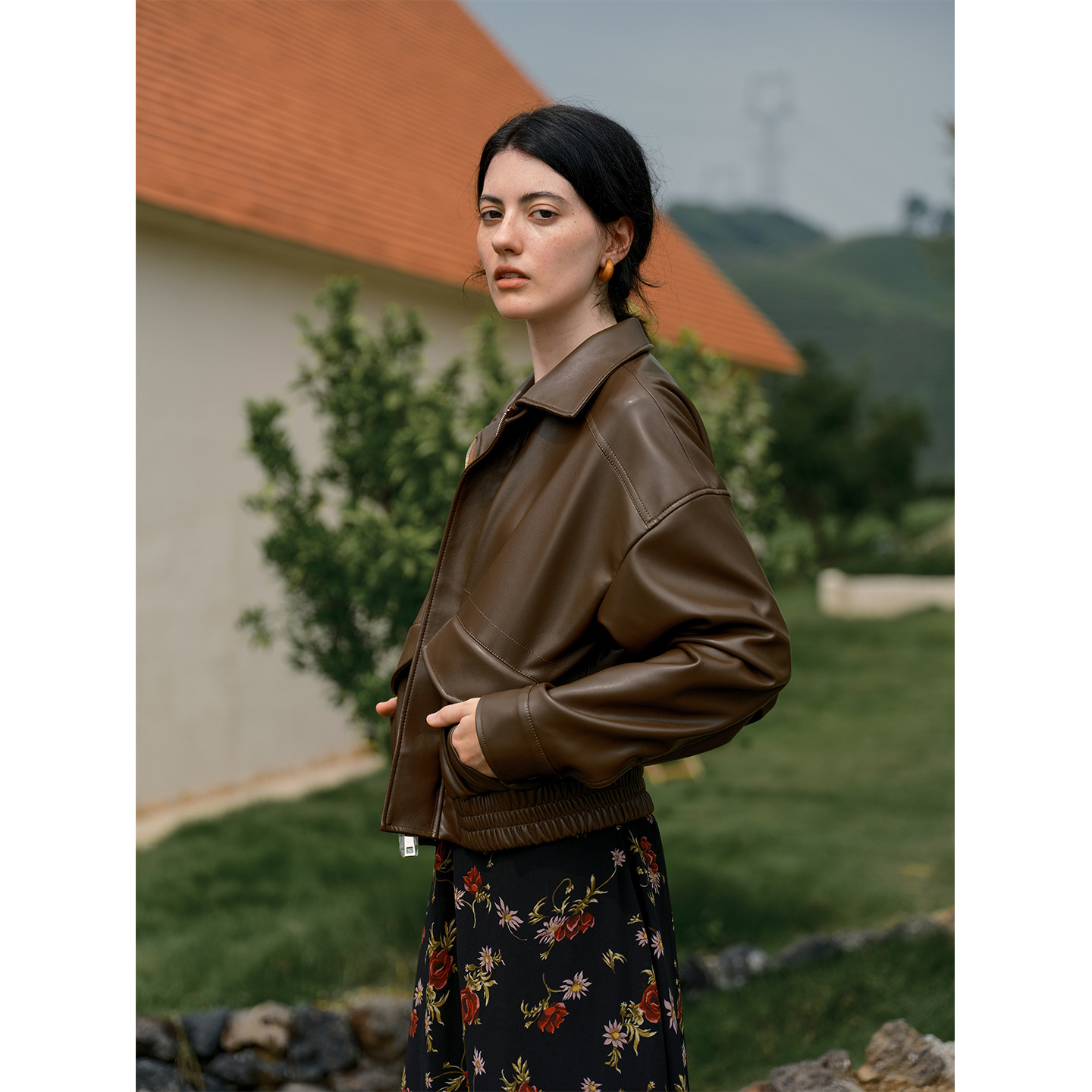 HeyDress棕色皮衣外套女士秋季复古宽松休闲夹克蛋白pu皮气质上衣,淘宝优惠券,粉丝福利购,淘宝优惠卷