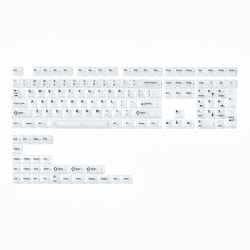 腹灵透明键帽客制化原厂高度68/75/84/87/98/99/104108/键mac增补 - 图3