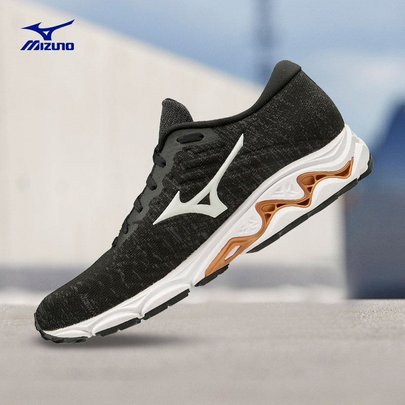 mizuno男士稳定透气wave跑步鞋 美津浓跑步鞋