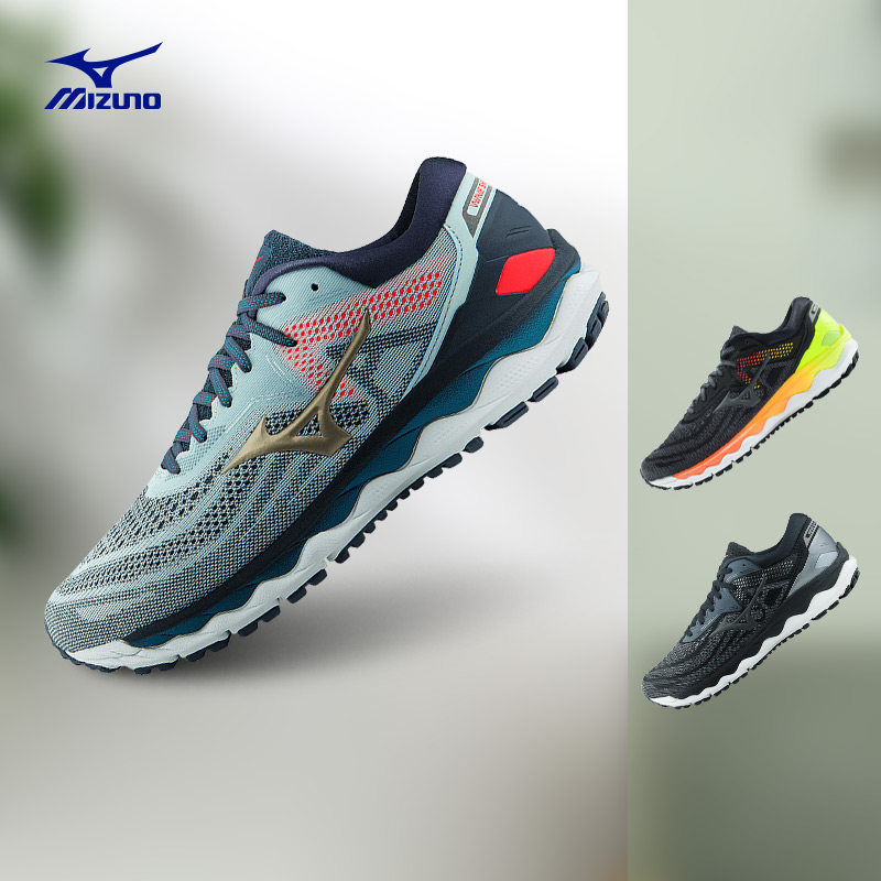 mizuno男士秋季wave sky4跑步鞋 美津浓跑步鞋