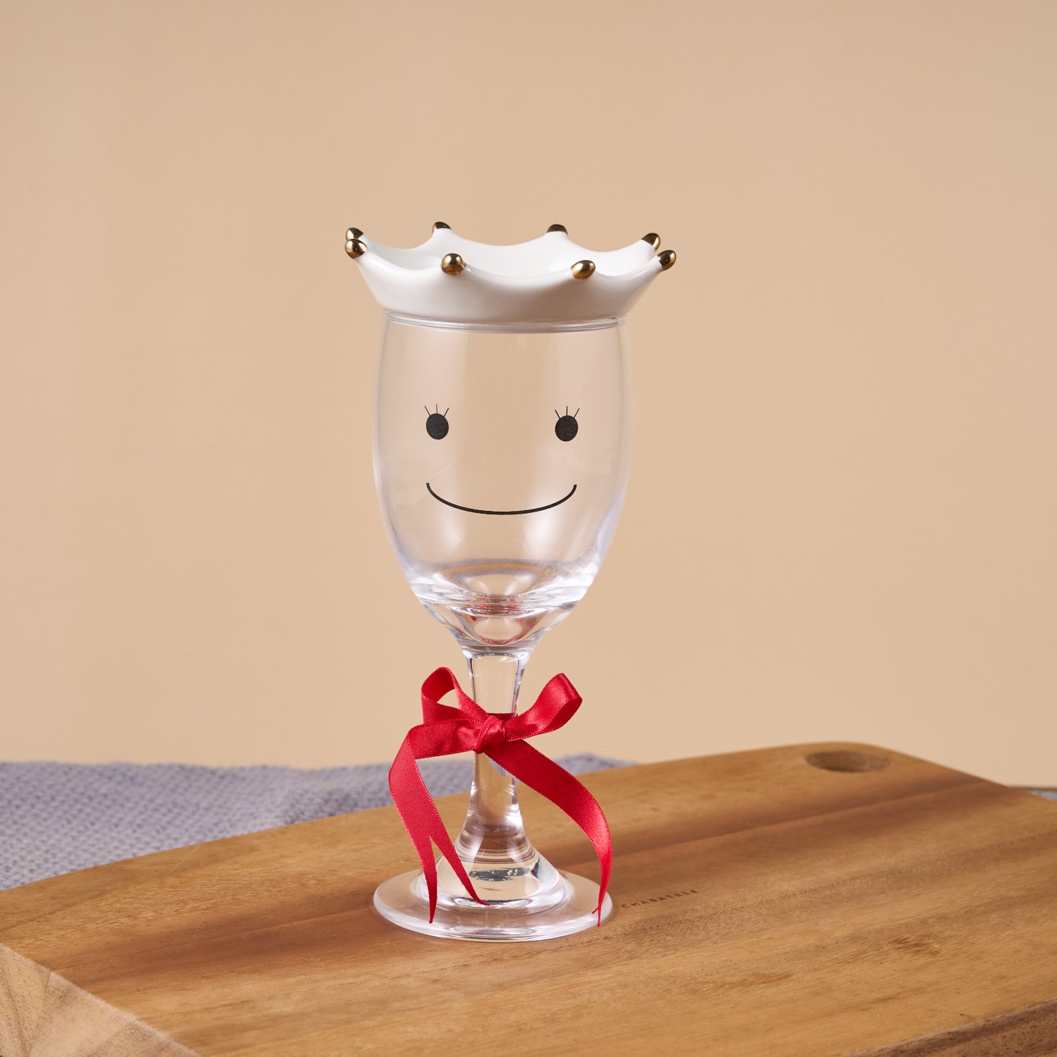 日本原装进口SUNART创意可爱皇冠酒杯情侣对杯透明玻璃杯红酒杯 - 图2