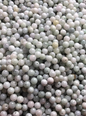 隆慈缘翡翠Ａ货缅甸3.5/8mm/10/13mm散珠混批翡翠Ａ货玉珠子圆珠