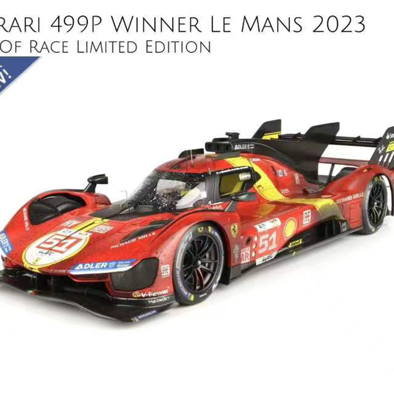 BBR 1:18 法拉利499P 勒芒 冠军车脏脏版WINNER LE MANS 2023车模 - 图1