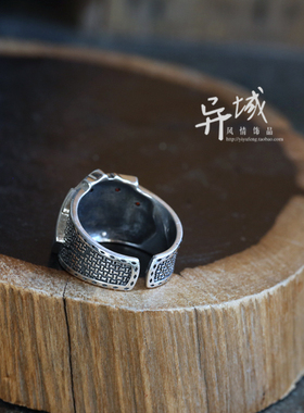 锆石戒指925纯银复古款男女