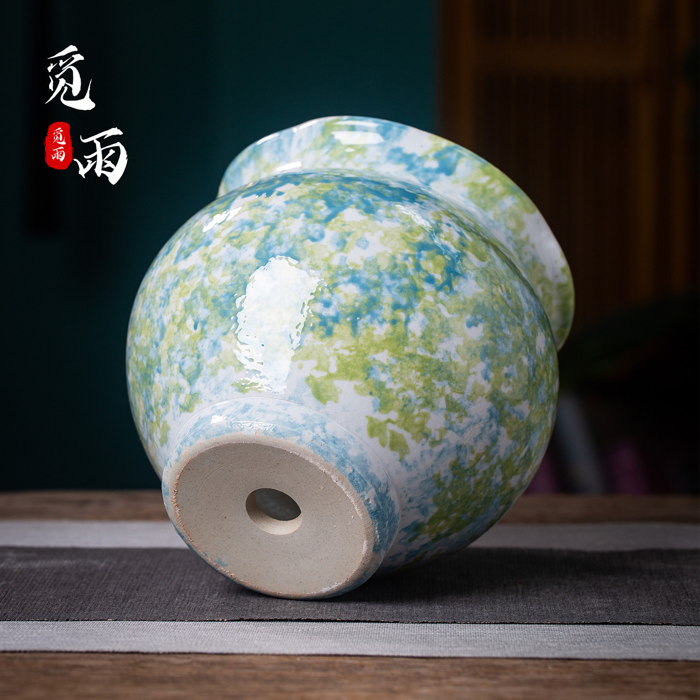 景德镇陶瓷花盆家用新中式奶油治愈系多肉绿植盆高脚透气花瓶特价,淘宝优惠券,粉丝福利购,淘宝优惠卷