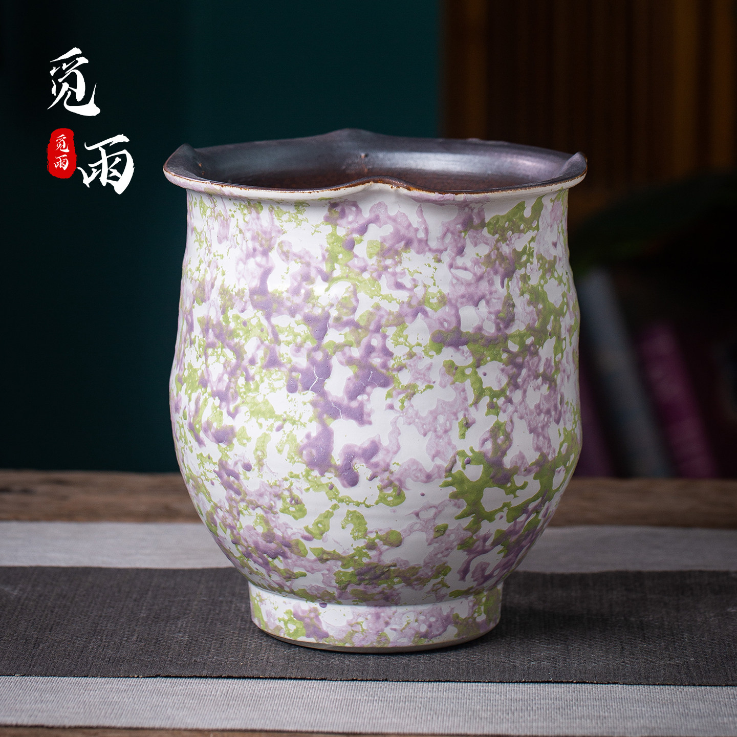 景德镇陶瓷花盆家用新中式奶油治愈系多肉绿植盆高脚透气花瓶特价,淘宝优惠券,粉丝福利购,淘宝优惠卷