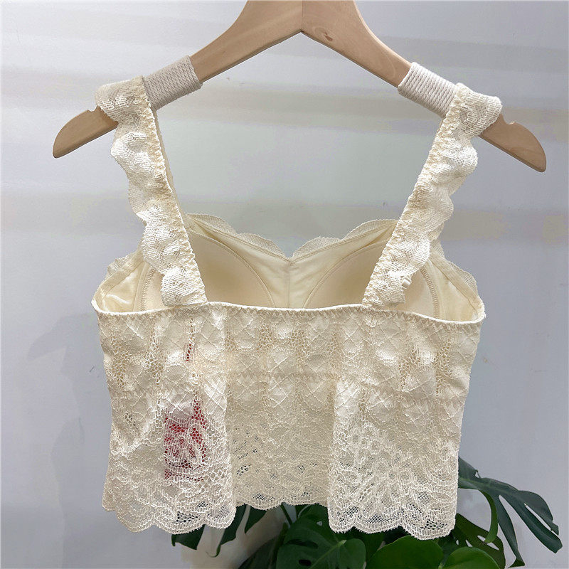古妃52017抹胸内衣女防走光薄款蕾丝法式纯欲无钢圈吊带美背文胸,淘宝优惠券,粉丝福利购,淘宝优惠卷