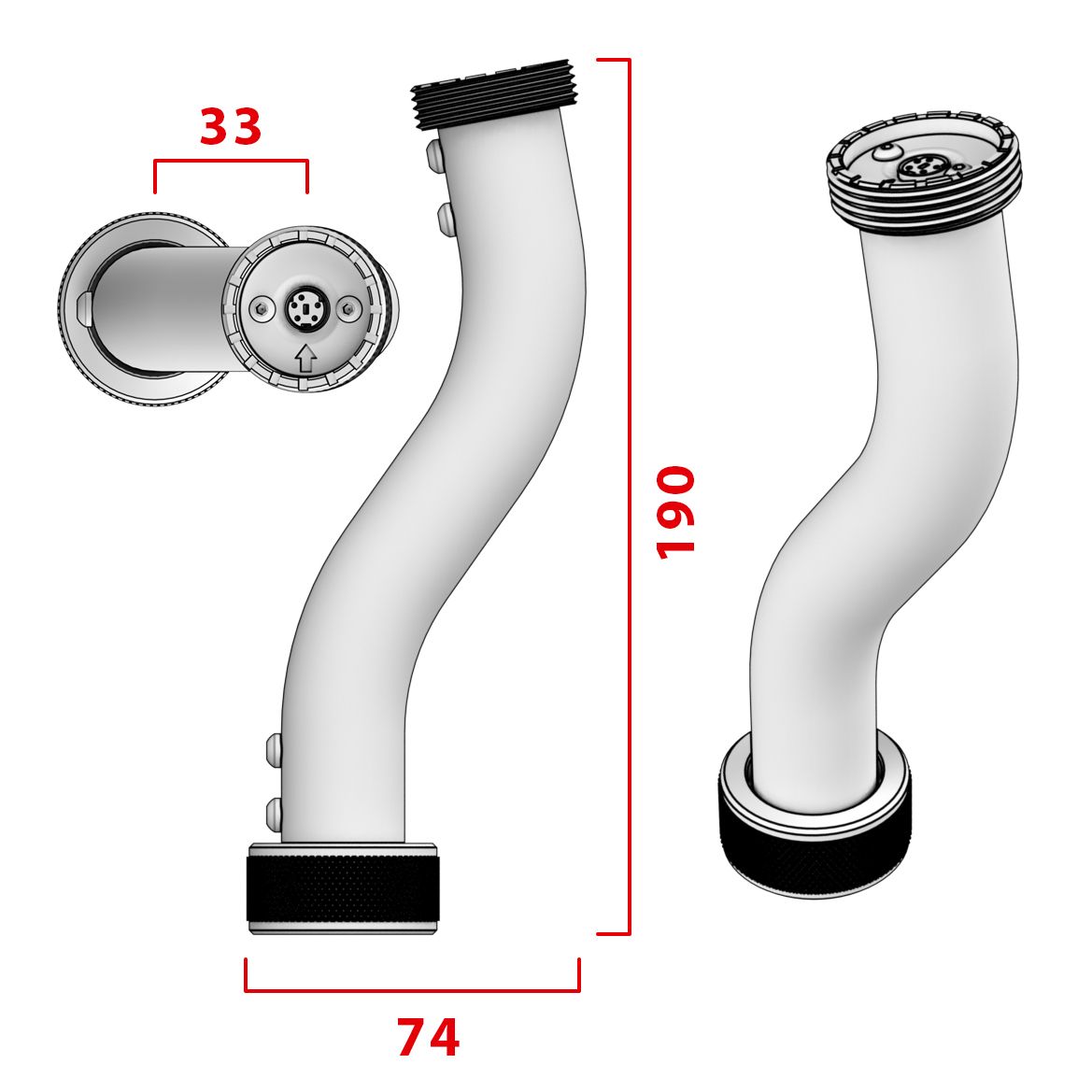 [CUBESIM] VPC Flightstick Extension - 200mm摇杆加长杆 - 图0