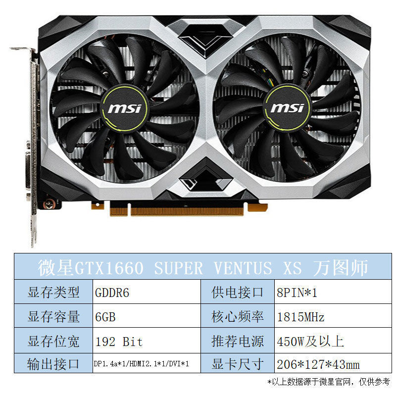 MSI/微星GeForce GTX 1660SUPER VENTUS万图师显卡全新正品发顺丰-图0