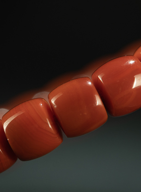 毕业级〓精品天然原矿瓦西满色满肉南红玛瑙老型单圈手串手链收藏