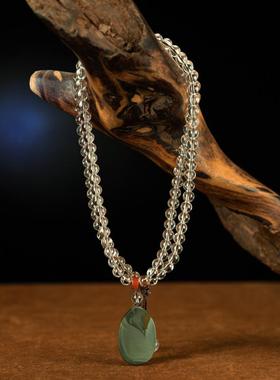 天然水晶玛瑙锁骨链吊坠