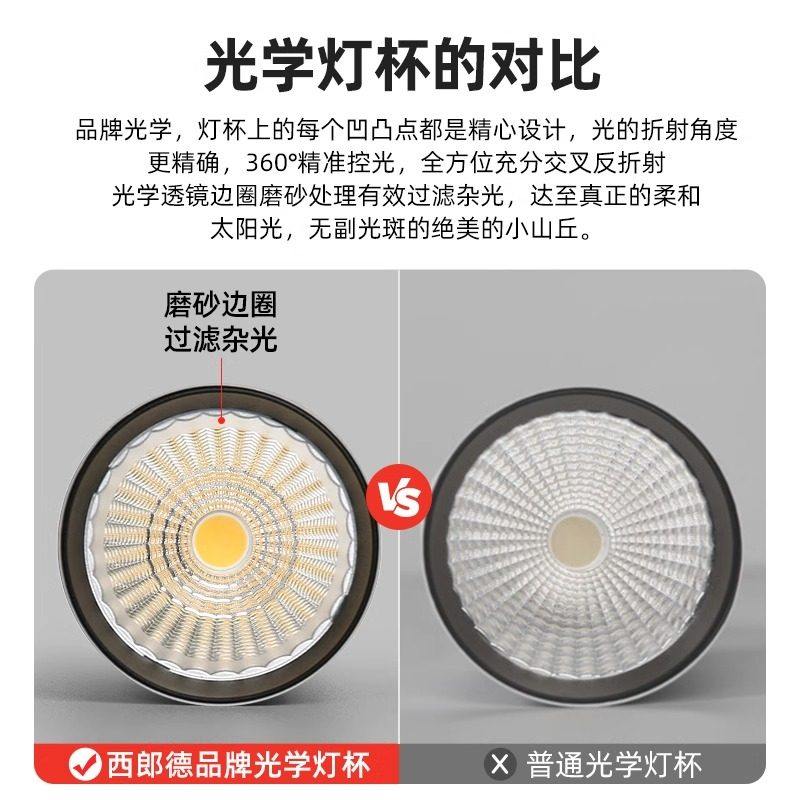 轨道灯led明装射灯客厅沙发背景墙家用三色深防眩小山丘滑轨灯,淘宝优惠券,粉丝福利购,淘宝优惠卷