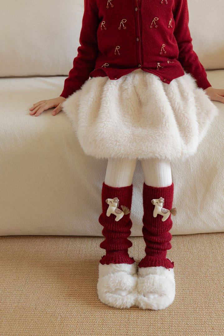 女童打底裤冬加厚拼接马年红色袜套堆堆袜洋气儿童宝宝加绒连裤袜,淘宝优惠券,粉丝福利购,淘宝优惠卷