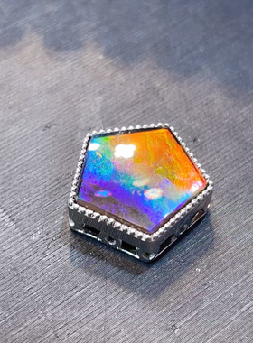 天然加拿大斑彩石手链吊坠两用款